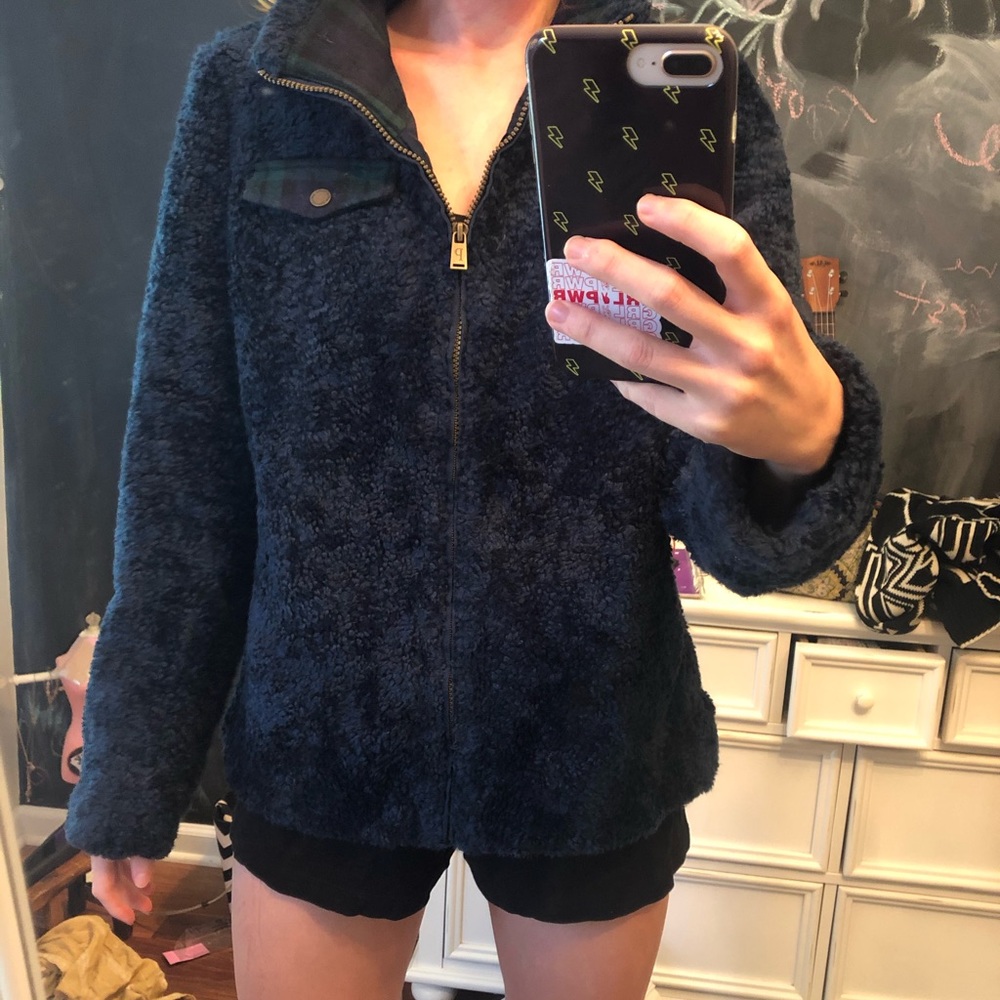 Pendleton Fuzzy Zip Up (L)